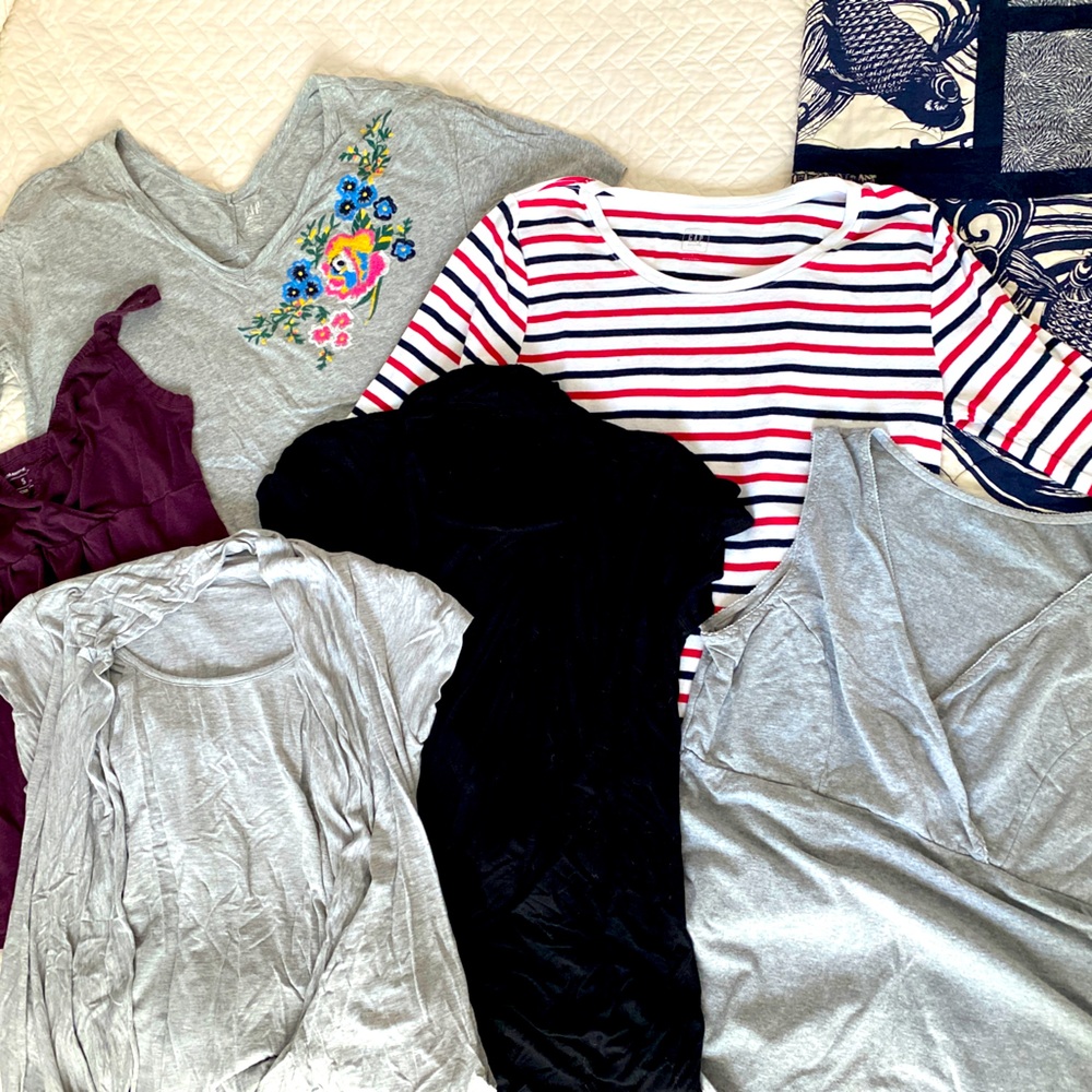 Collection of Size L Maternity and Breastfeeding Tops